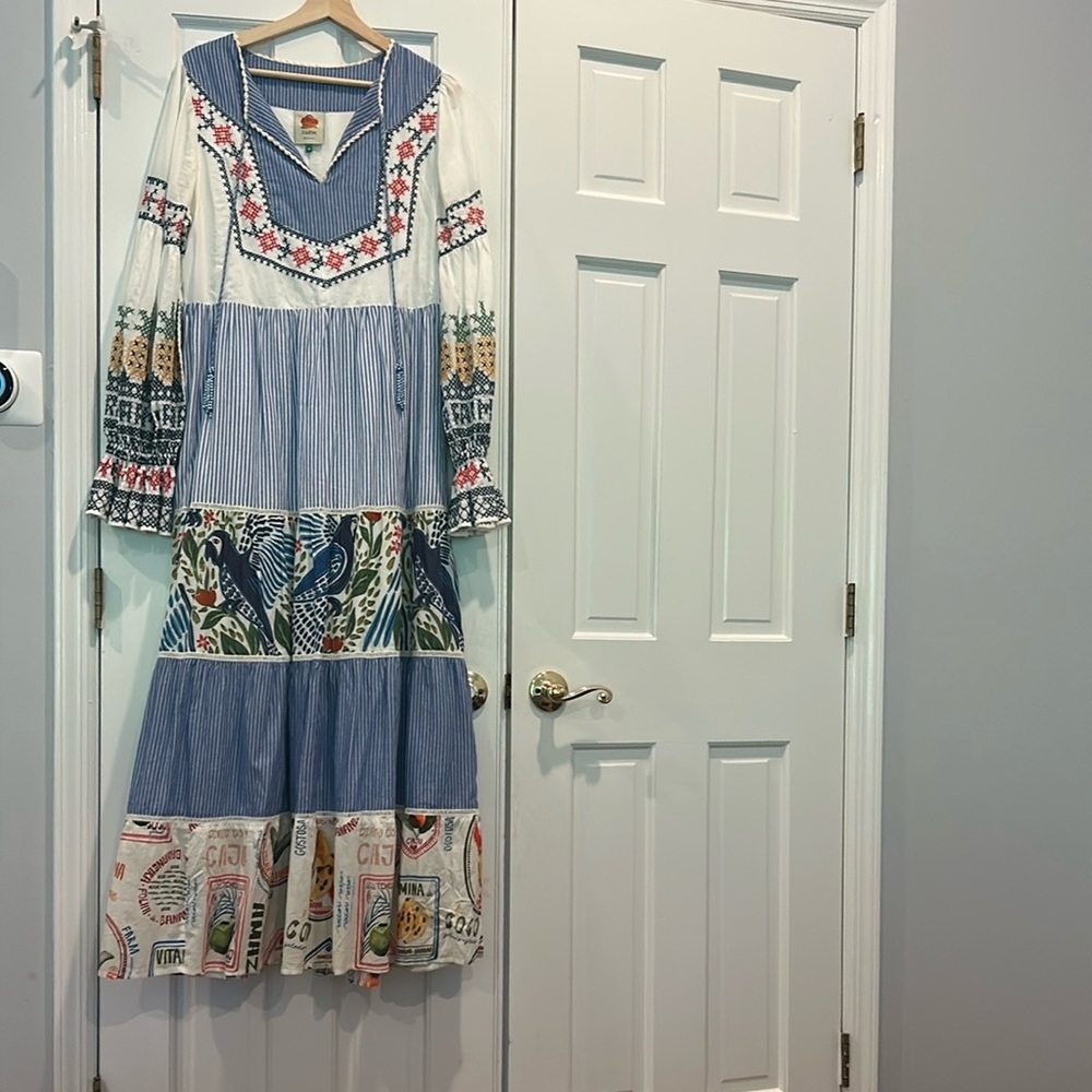 FARM Rio Embroidered Maxi Dress